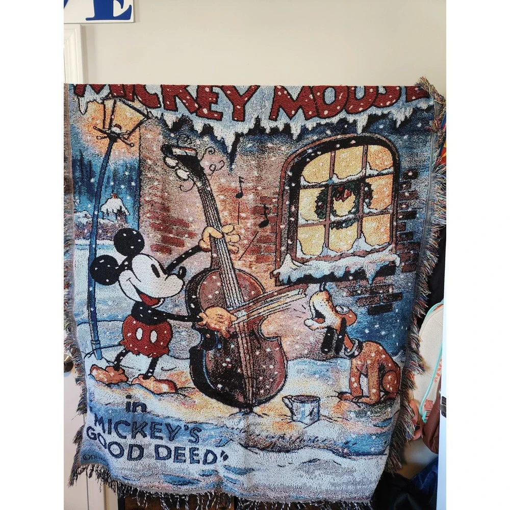 Mickey Mouse Christmas Woven Blanket